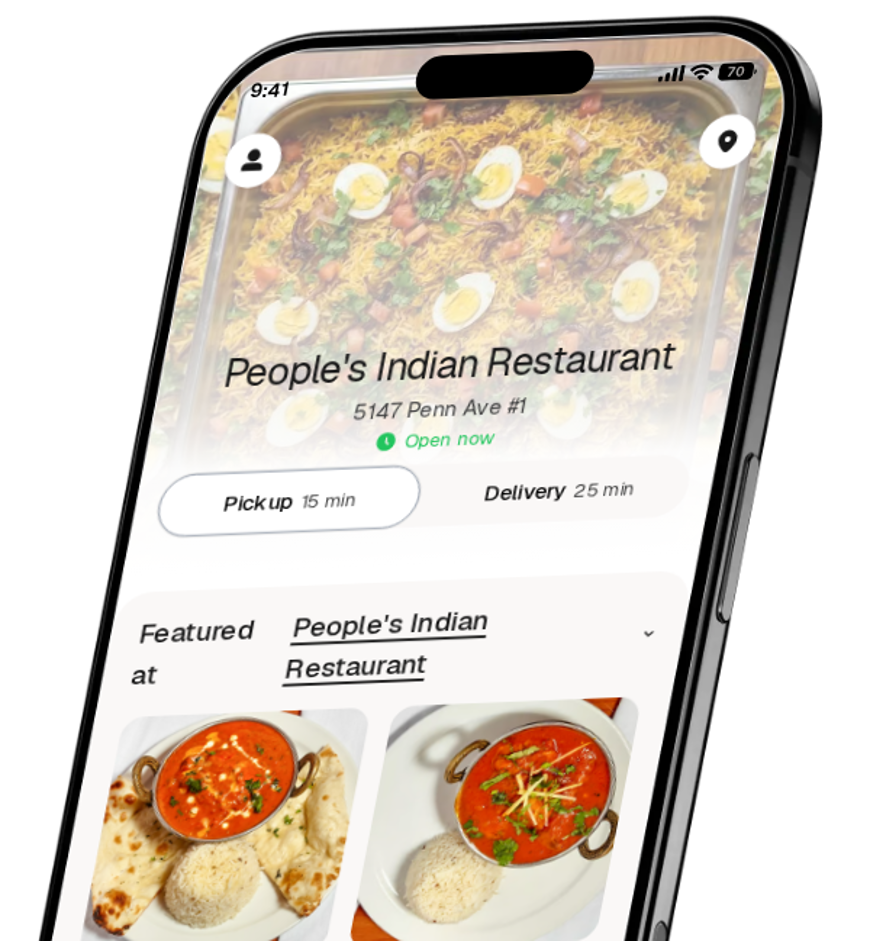 People's Indian Restaurant app preview