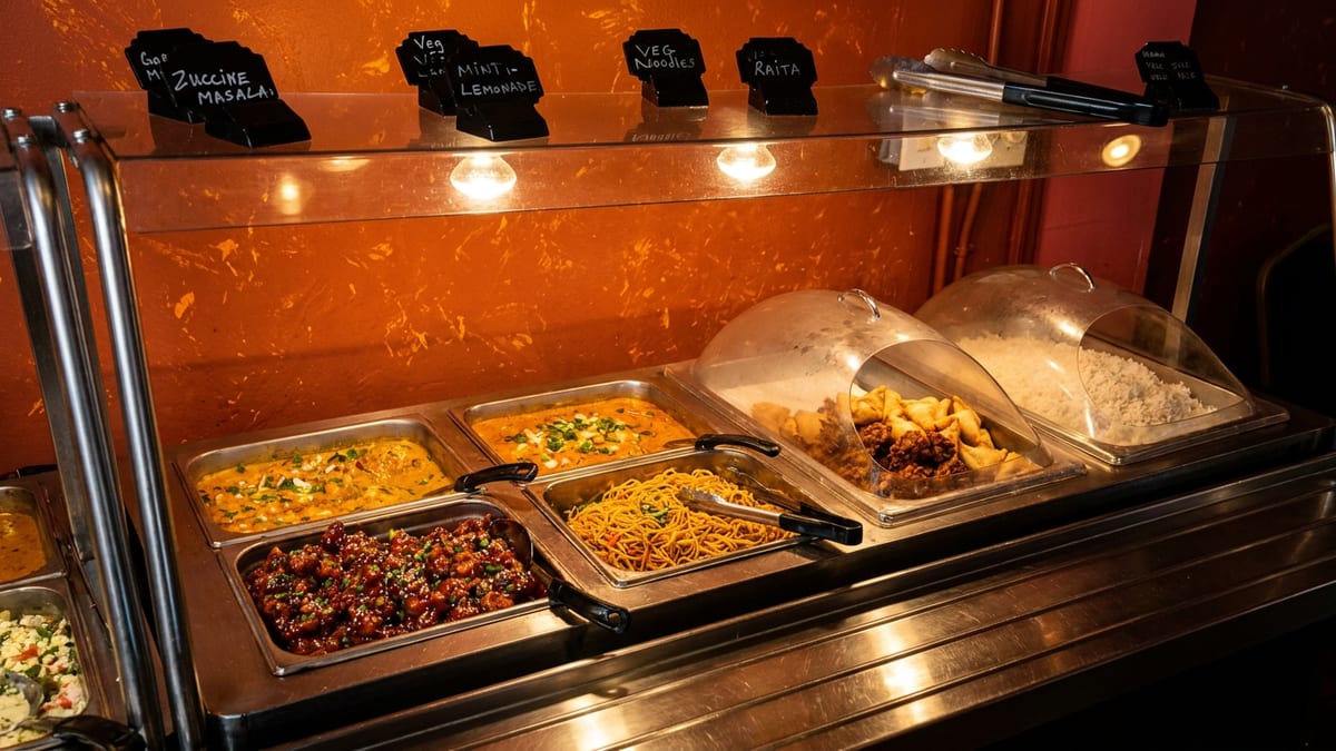 The weekday lunch buffet